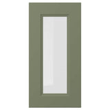 AXSTAD glass door, grey-green, 30x60 cm