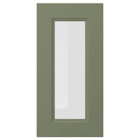 AXSTAD glass door, grey-green, 30x60 cm