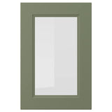AXSTAD glass door, grey-green, 40x60 cm