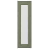 AXSTAD glass door, grey-green, 30x100 cm