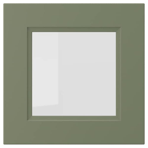 AXSTAD - Glass door, gray-green,40x40 cm