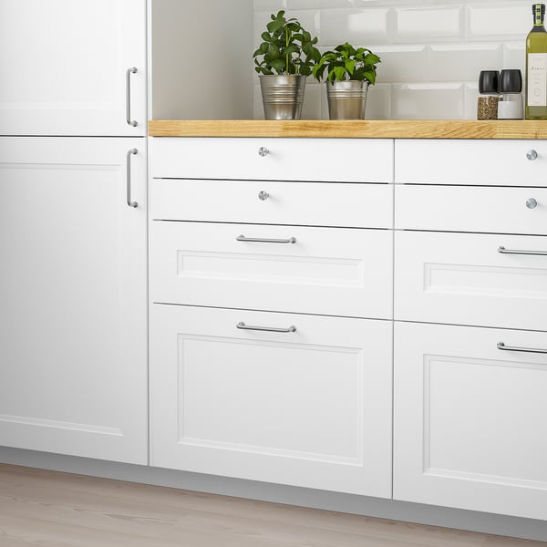 AXSTAD drawer front, matt white, 60x20 cm