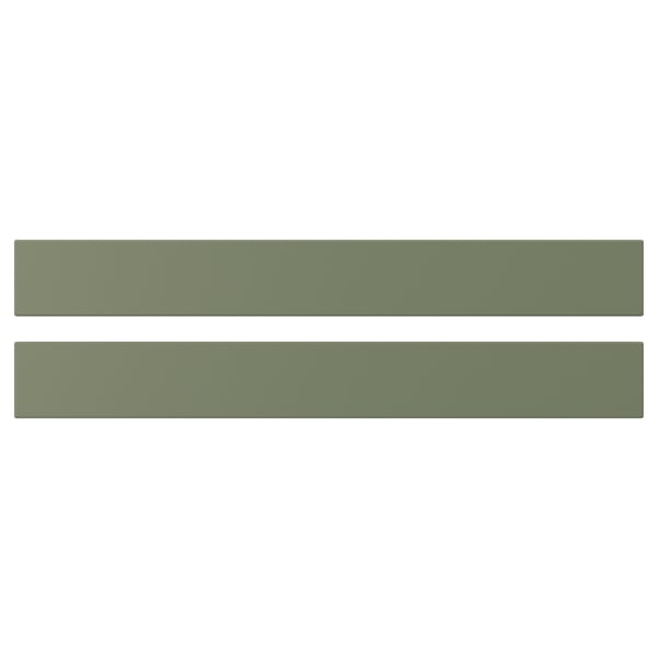 AXSTAD drawer front, grey-green, 80x10 cm, 2 pack