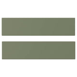 AXSTAD drawer front, grey-green, 40x10 cm, 2 pack