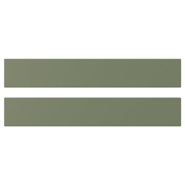 AXSTAD drawer front, grey-green, 60x10 cm, 2 pack