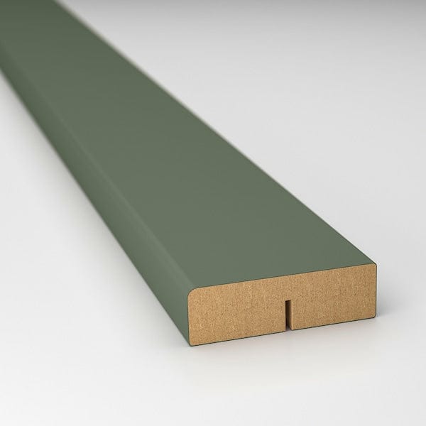 Ikea AXSTAD - List under/overhead roundond, gray-green,221 cm