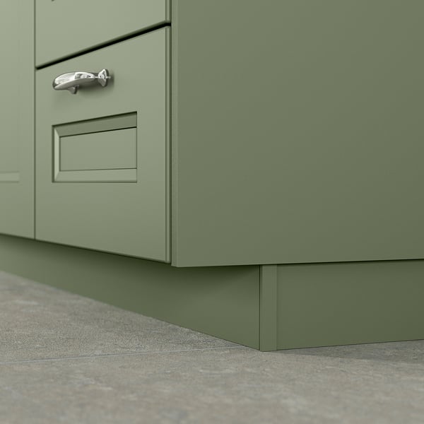 AXSTAD plinth, grey-green, 220x8 cm
