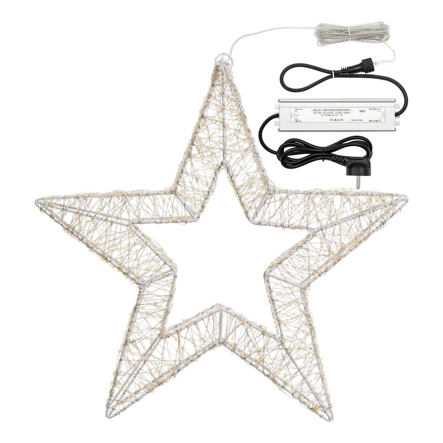 Bricocenter bright star warm light and cold light 2000 microled diam 55 cm