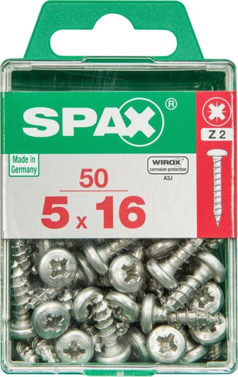 GALVANIZED POZI SCREWS 5X16 M 50 PCS