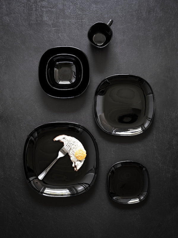 BACKIG - Plate, black, 25x25 cm