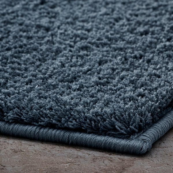 BACKMÅRA - BACKMÅRA Bath mat, dark grey-blue, 50x80 cm