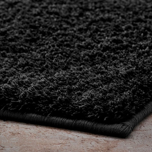 BACKMÅRA - BACKMÅRA Bath mat, black, 50x80 cm