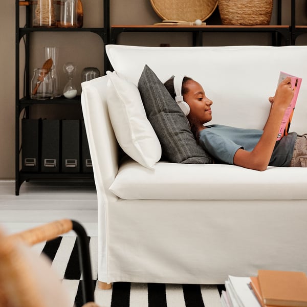 BACKSÄLEN 3 seater sofa - Blekinge white ,