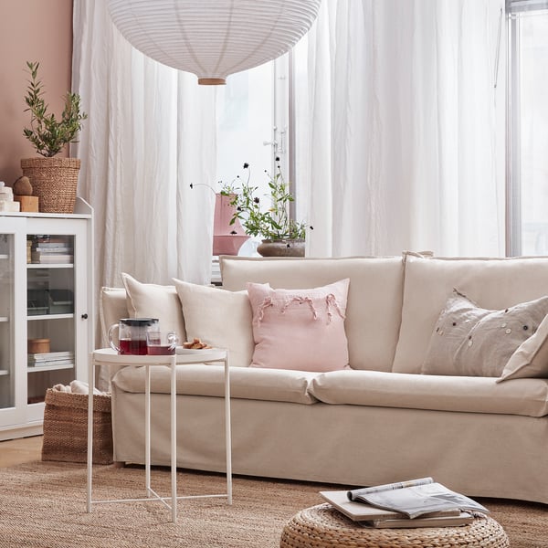 BACKSÄLEN 3 seater sofa - Natural Katorp ,