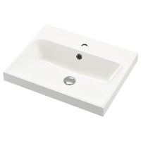 BACKSJÖN wash-basin, white, 60x48 cm