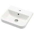 BACKSJÖN semi-recessed wash-basin, white, 50x43 cm