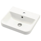 BACKSJÖN semi-recessed wash-basin, white, 50x43 cm