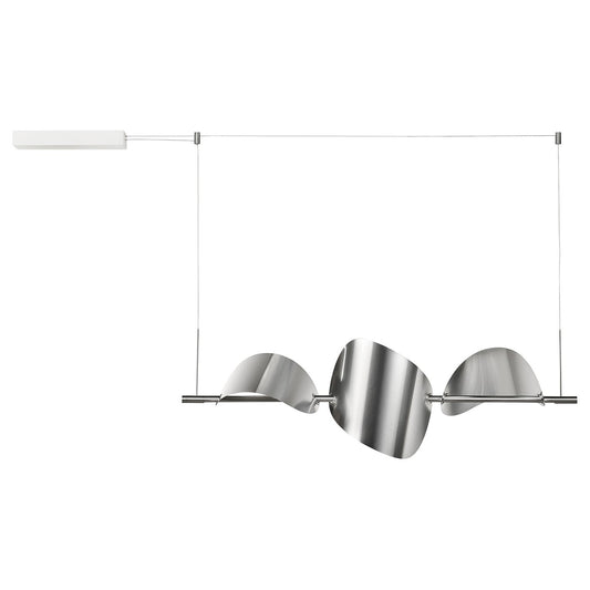 BACKSTÖRN LED pendant lamp, dimmable/matt aluminium, 108 cm