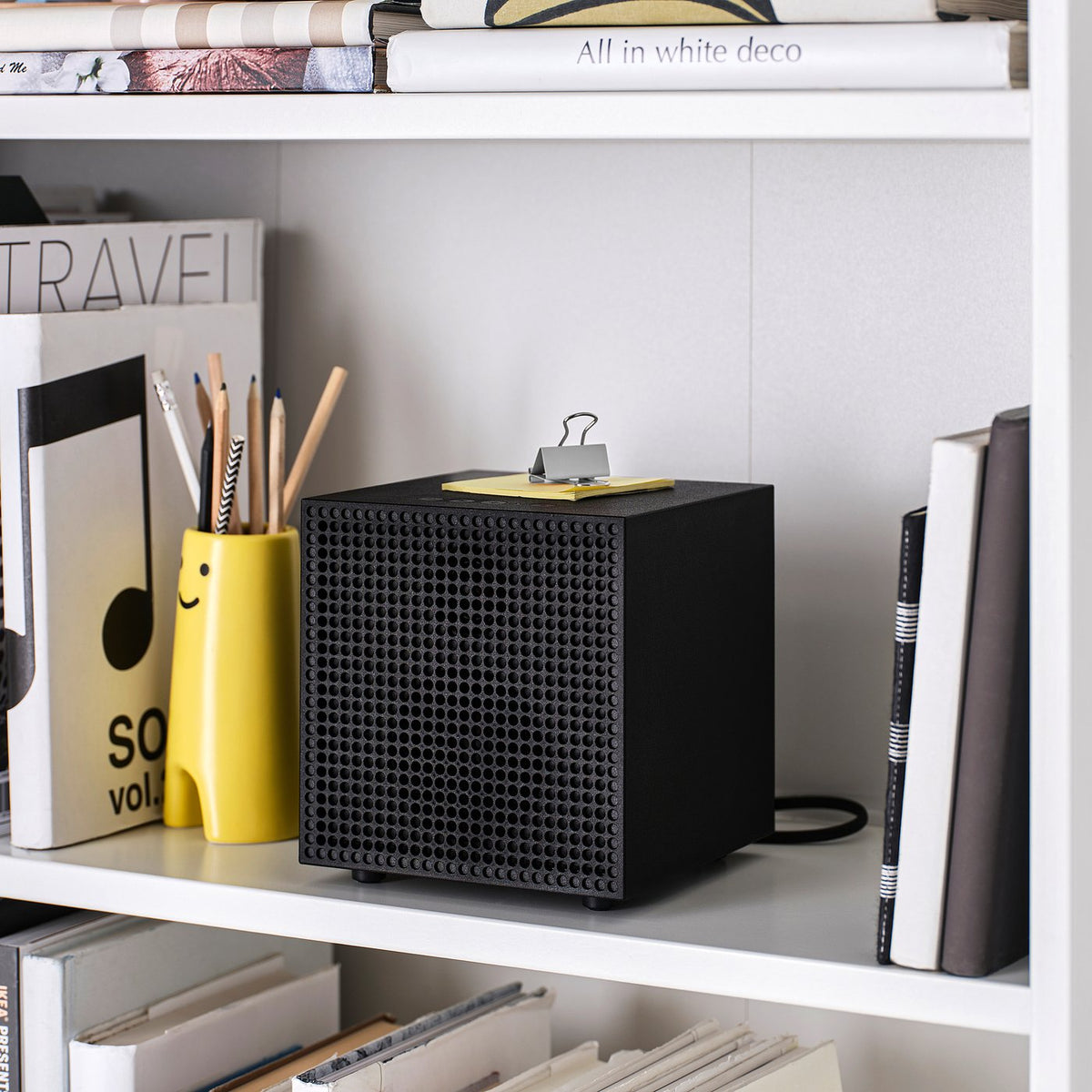 BADKRUKA Bluetooth speaker, black, 16x17.5x16 cm