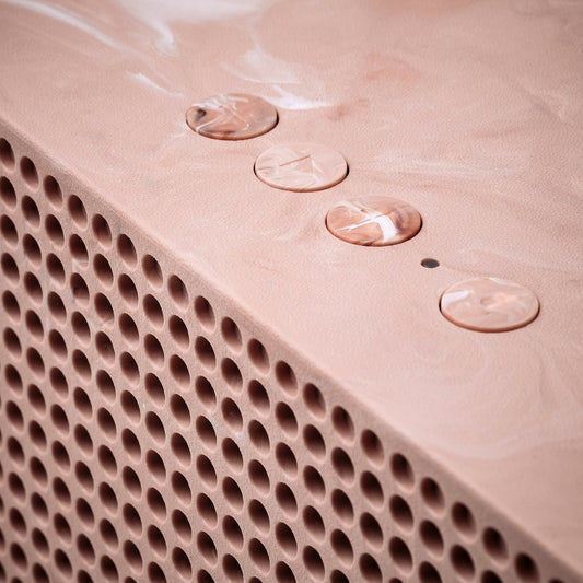 BADKRUKA Bluetooth speaker, pink, 16x17.5x16 cm