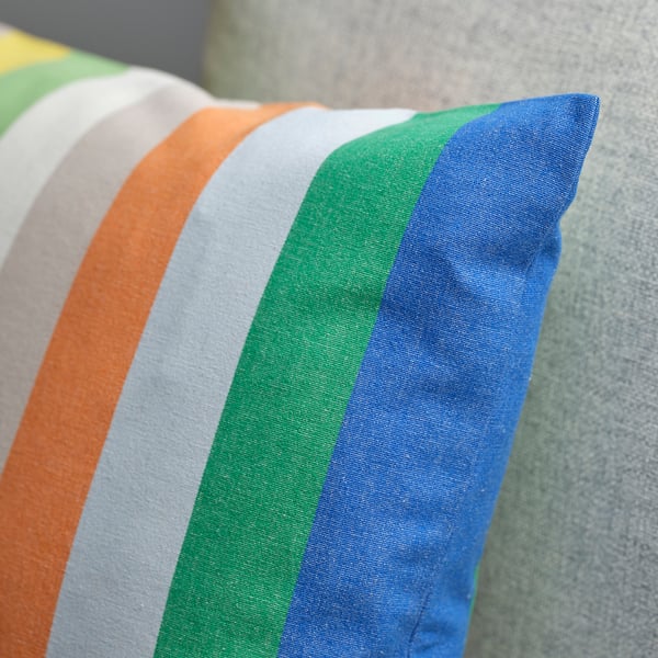 BÄCKMÄRKEN cushion cover, multicolour/stripe pattern, 40x58 cm