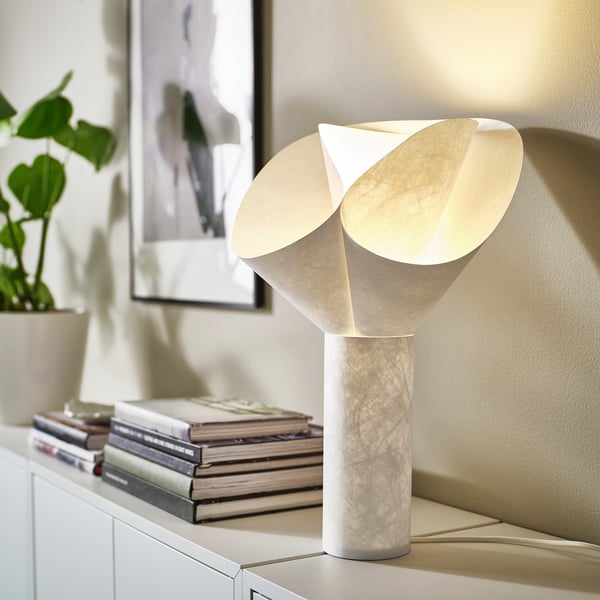 BÄCKNATE - Table lamp, white,50 cm