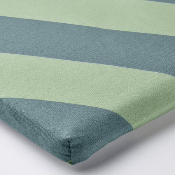 BÄNKKAMRAT bench pad, blue/green, 90x50x3 cm