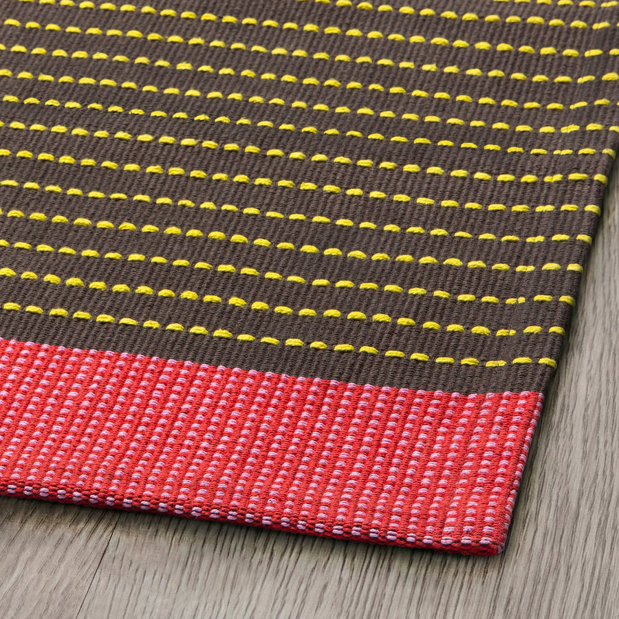 BÄRTRÅD rug, flatwoven, multicolour/stripe pattern, 60x90 cm