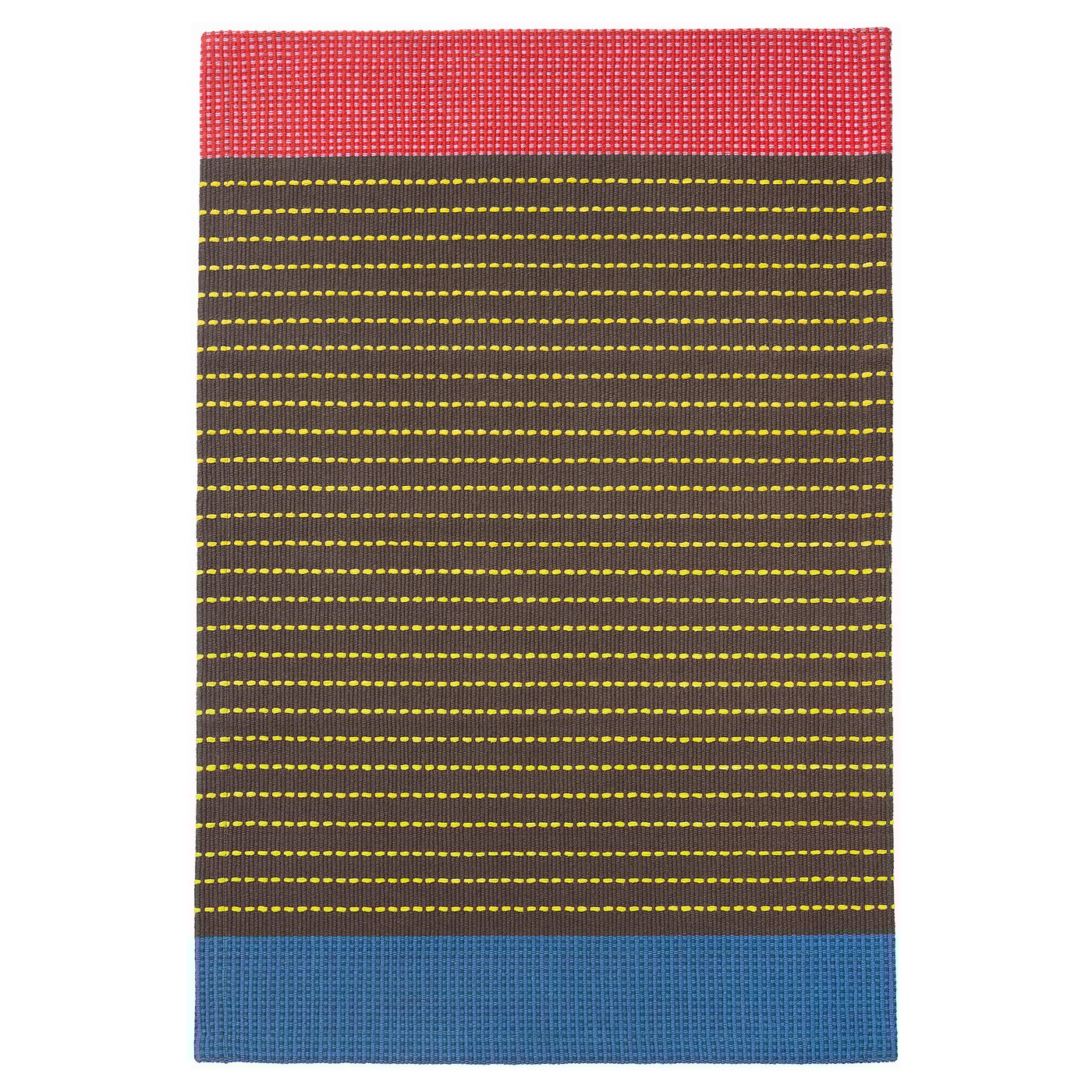BÄRTRÅD rug, flatwoven, multicolour/stripe pattern, 90x60 cm
