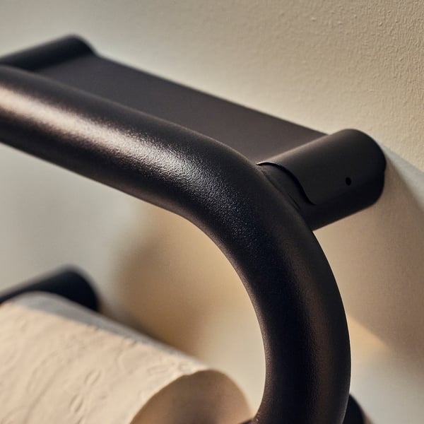 BÄSINGEN toilet roll holder, anthracite, 26x17 cm
