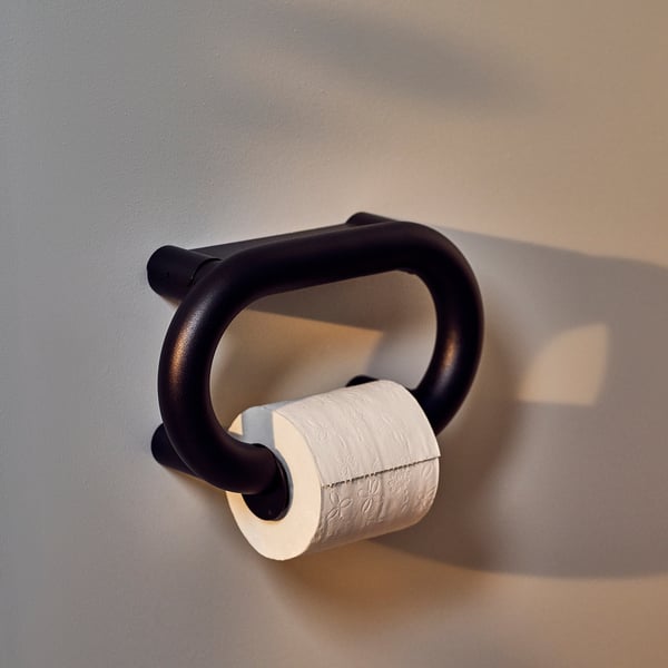 BÄSINGEN - BÄSINGEN Toilet roll holder, anthracite, 26x17 cm