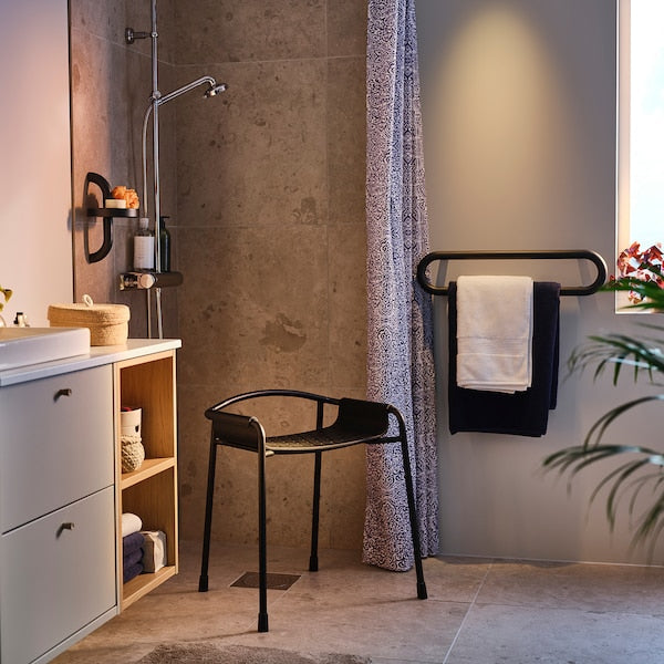 BÄSINGEN towel rail, anthracite, 65 cm