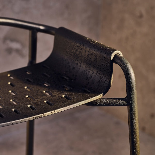 BÄSINGEN shower chair, anthracite, 44x65x52 cm
