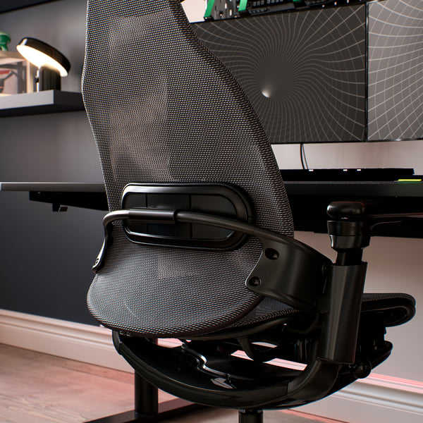 BÄSTBOLL gaming chair, black/Mjuk black, 50x120x69 cm
