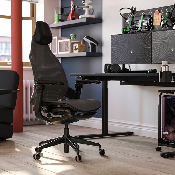 BÄSTBOLL gaming chair, black/Mjuk black, 69 cm