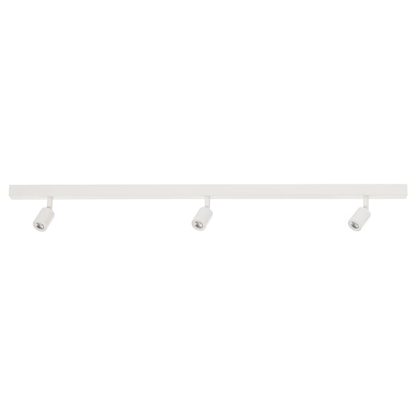 BÄVE LED ceiling track, 3-spots, white, 78x3 cm