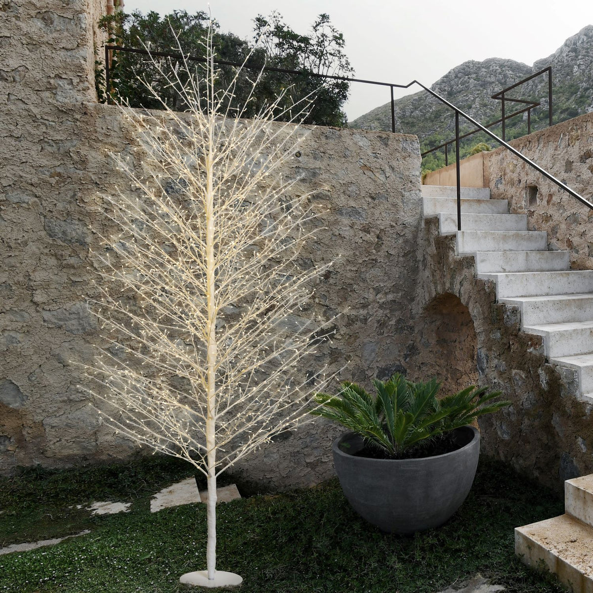 Albero luminoso tiglio bianco luce calda 1560 micro led h230