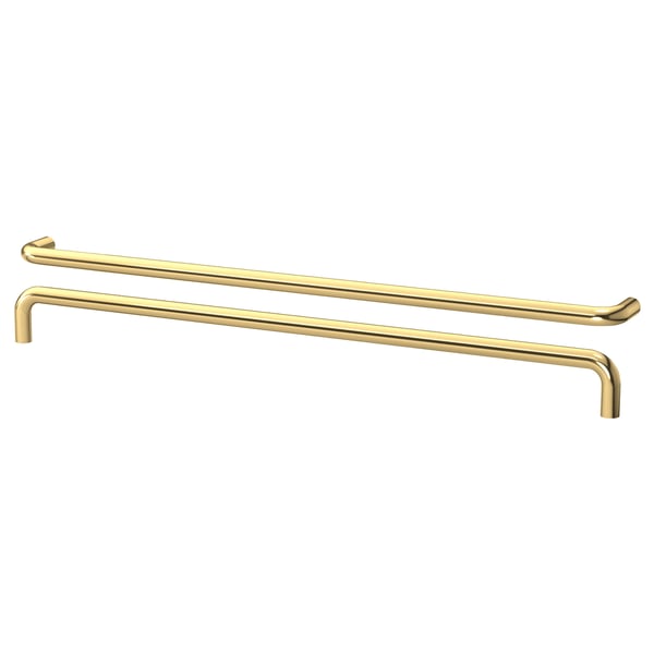 BAGGANÄS handle, brass-colour, 335 mm, 2 pack