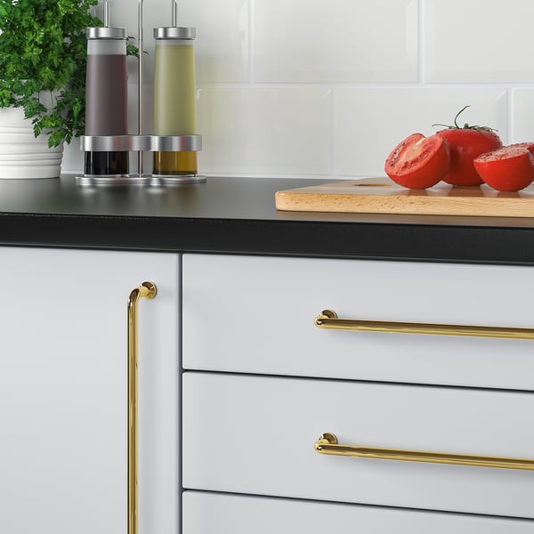BAGGANÄS handle, brass-colour, 335 mm, 2 pack