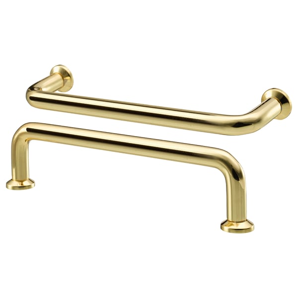 BAGGANÄS handle, brass-colour, 5 mm, 2 pack
