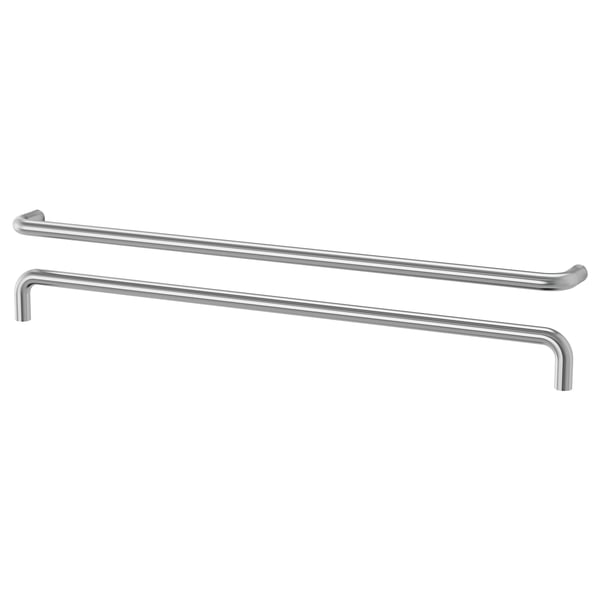 BAGGANÄS handle, stainless steel, 5 mm, 2 pack