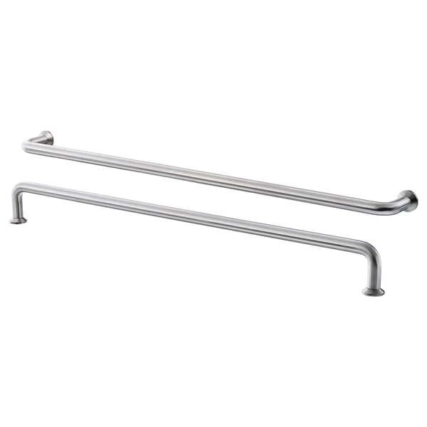 BAGGANÄS handle, stainless steel, 335 mm, 2 pack