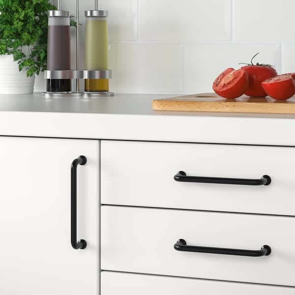 BAGGANÄS handle, black, 143 mm, 2 pack