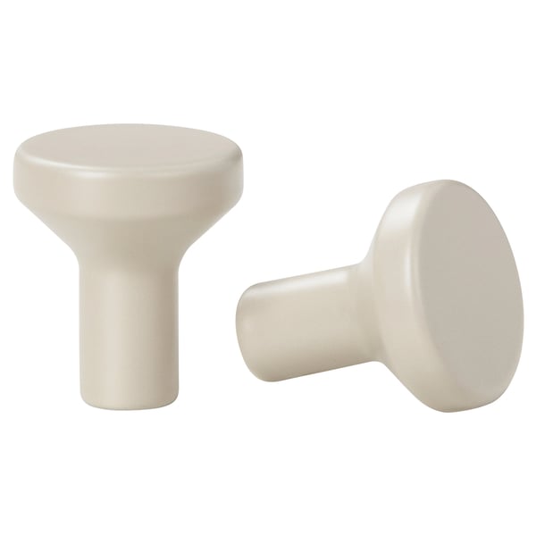 BAGGANÄS knob, beige, 5 mm, 2 pack
