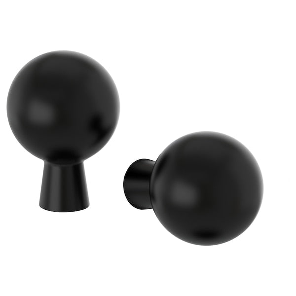 BAGGANÄS - Knob, black, 20 mm