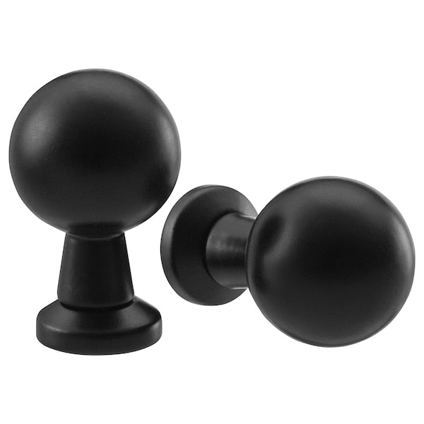 BAGGANÄS - Knob, black, 20 mm