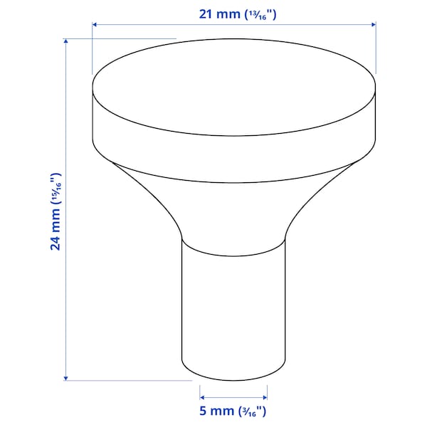 Ikea BAGGANÄS - Knob, black, 21 mm