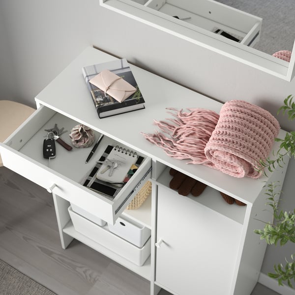 BAGGEBO sideboard, white, 78x92 cm