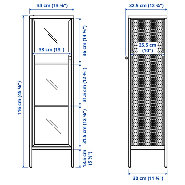 BAGGEBO TV storage combination, metal/white, 174x35x160 cm
