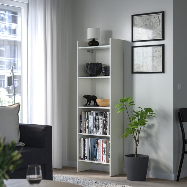 BAGGEBO - BAGGEBO Bookcase, white, 50x25x160 cm